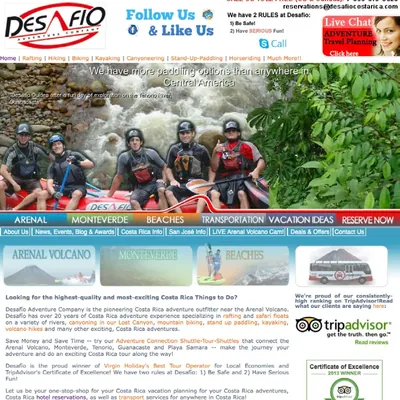 Desafio website before the redesign
