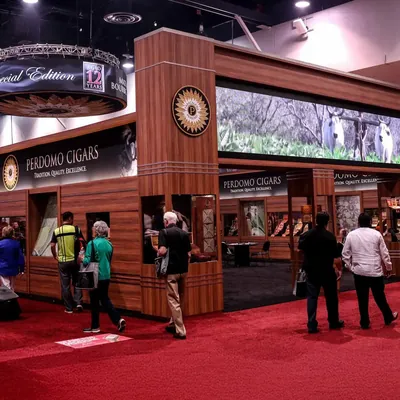 Perdomo Cigars tradeshow booth in Las Vegas