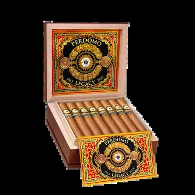 Perdomo Legacy open cigar box, black edition
