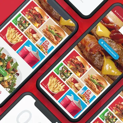 Wendy's mobile menu on phones